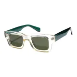 Прозрачная желтая рамка с темно-зелеными линзами C5