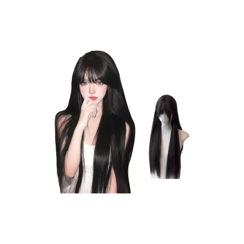 GLUNA Little Luo Comic Долгие прямые волосы Лолита JK Полный комплект для позиционирования стиля Парики 75 см