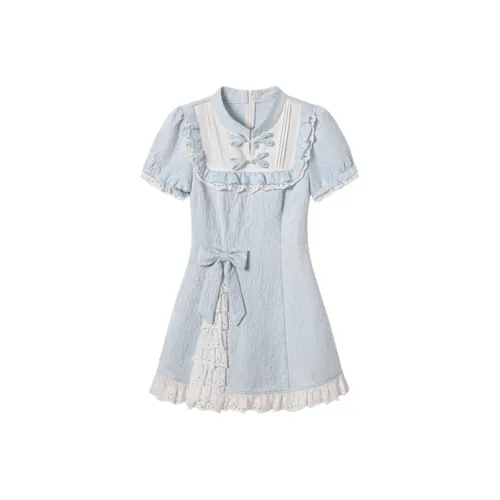 DANCANG Короткий рукав Платье Женское