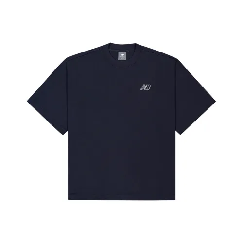 New Balance NB GREY SS25 T Рубашка Мужская Темно-синяя