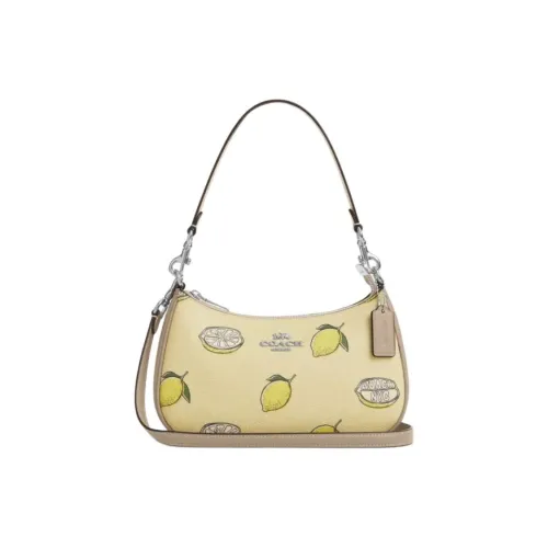 COACH Teri Искусственная кожа Сумка через плечо сумка через плечо средний размер женский сад цвет болотный смешанный цвет