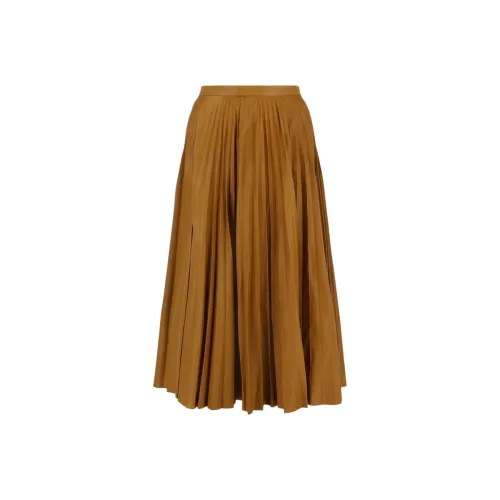 GUCCI Повседневный Длинный Юбка Женская Коричневый Желтый