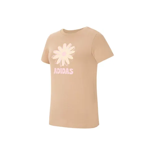 Adidas SS25 T-Shirt Женская Теплый Песочный