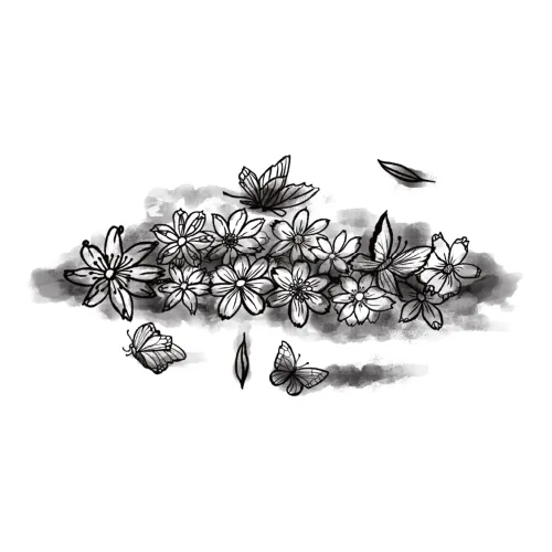 LIEJI Бабочка Whispers Among Flowers Временные Татуировки