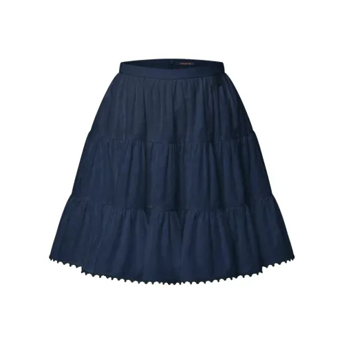 LOUIS VUITTON SS25 Повседневный Длинный Юбка Женские Синий