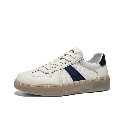 Hautton Jeans Скейтборд Кроссовки Мужские Белые Синие