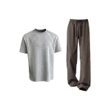 Gray T-Shirt + Coffee Pants (2 Pack)  
Серый топ + кофейные штаны (2 упаковки)