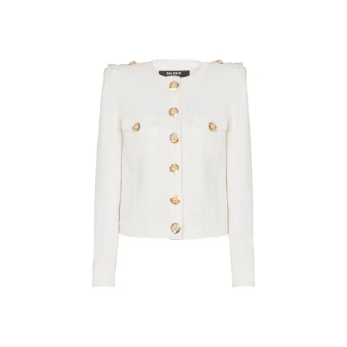 BALMAIN SS25 Cropped Coat Women's