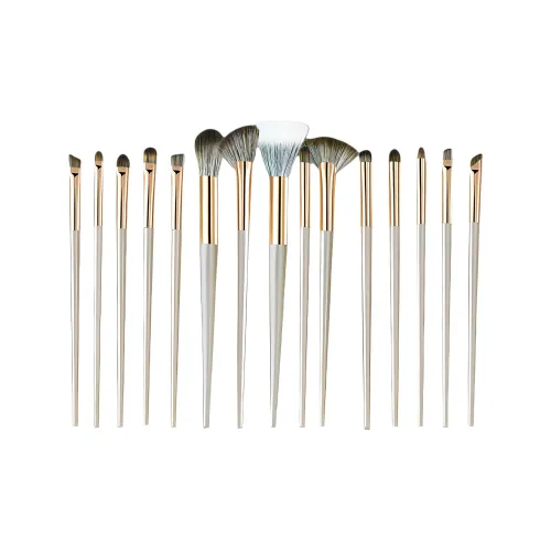 JIXUAN Позолоченный тени для век Eyeliner Semi Веерообразный тени для носа Тени для век Кажал Набор кистей для макияжа Мягкий 15 шт