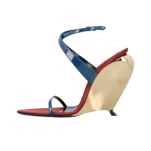 SAINT LAURENT Tallulah One Ремень Сандалии 11 см Женские Синие