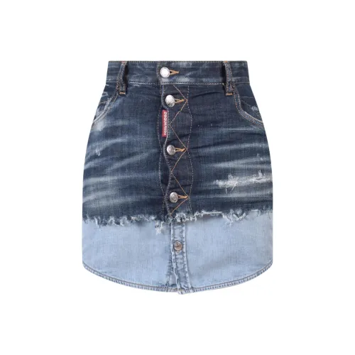 DSQUARED 2 FW22 Джинсовые короткие юбки Женские Синие