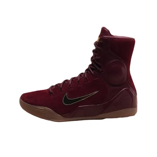 Nike Kobe 9 Slip-resistant Abrasion-resistant High-top Basketball Shoes Unisex Red Найк Кобе 9 Противоскользящие Устойчивые к истиранию Высокие Баскетбольные Кроссовки Унисекс Красный