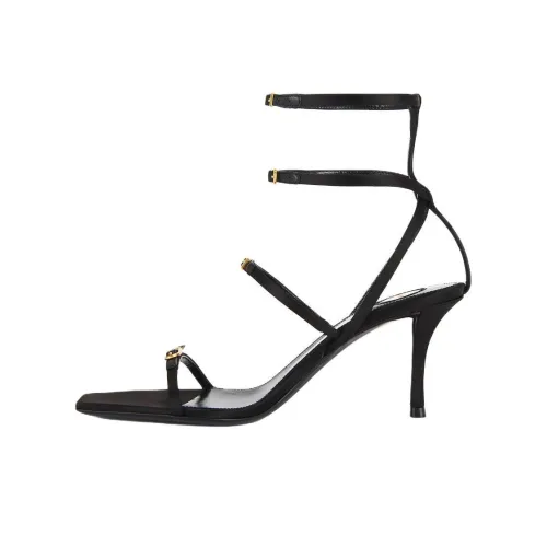 SAINT LAURENT Lydia One Ремешок Сандалии 7,5 см Женские Черные