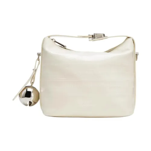 JOSINY ПУ (полиуретан) с коровья кожа Сумка через плечо Сумка среднего размера Женская Экрю Черный Серебряный