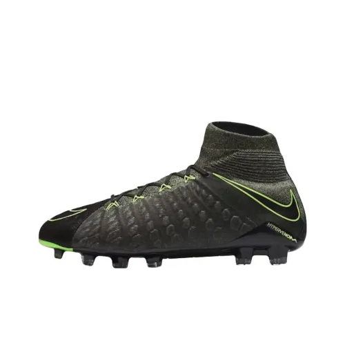 Nike Hypervenom Phantom 3 FG Твердый грунт Противоскользящие Устойчивые к истиранию Футбольные бутсы Унисекс Электрическое свечение Зеленый