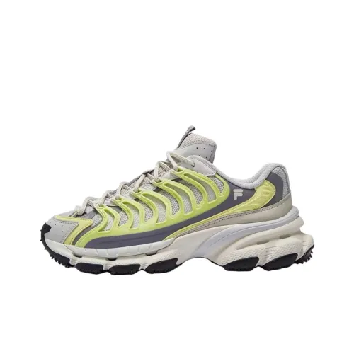 FILA FUSION BRACKET Starship Shoes Устойчивые к истиранию Низкий Топ Casual Женский Серый Зеленый