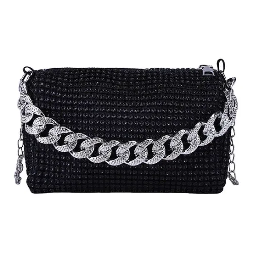 Meow in the grass ПУ (полиуретан) Ручная сумка Сумка через плечо Сумка на плечо Женская Черная Золотая Серебряная