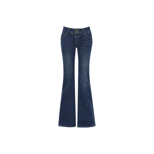 Wen Shan Джинсы Женские Blue Gray