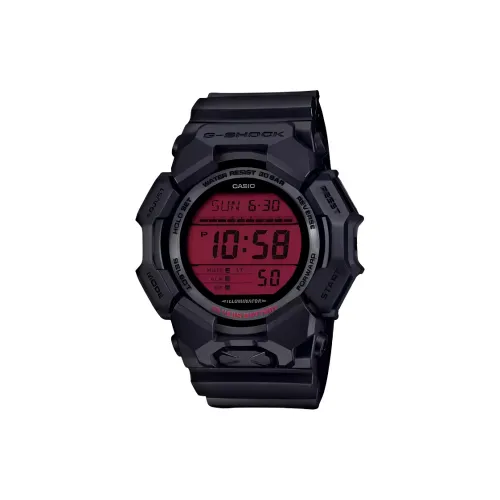 CASIO GD 010 Collection Кварцевый механизм Смольный ремешок Часы унисекс Красный циферблат