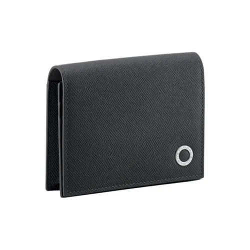 BVLGARI Телячья кожа Кошелек Стандартный Мужской Черный