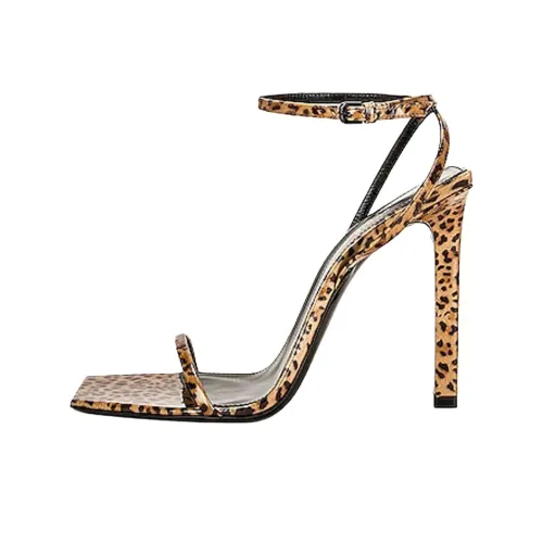 SAINT LAURENT PAM One Ремешок Сандалии 11 см Женские Коричневый