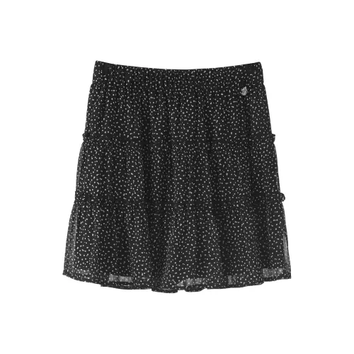 Fstudio Корейский стиль Гороховый узор Мягкий и Элегантный Комплект с короткой юбкой длины до колена складками повседневный женский