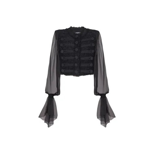 BALMAIN SS25 Куртки и Пальто Женские Черные