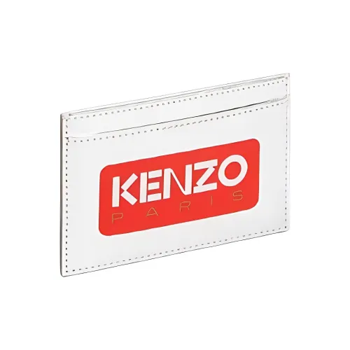 KENZO Коровья кожа Держатель для карт Мужской Серебряный