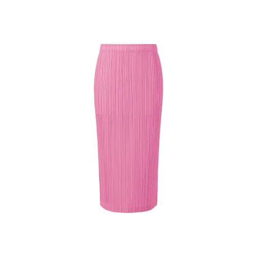 PLEATS PLEASE ISSEY MIYAKE Повседневная длинная юбка женская розовая