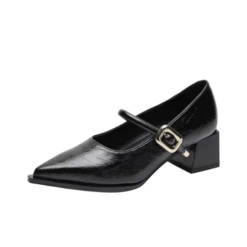 Puppytown Квадратный каблук Туфли Мэри Джейн Женские