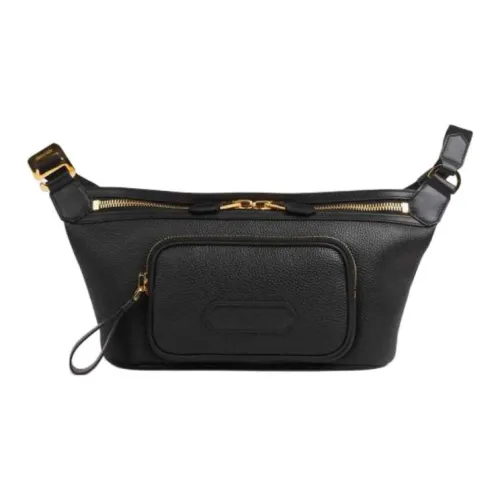 TF Litchi Grain Кожа Бананка Мужской Черный