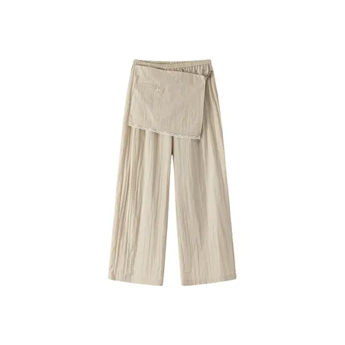 CHUU Белый абрикос Женские Повседневные брюки