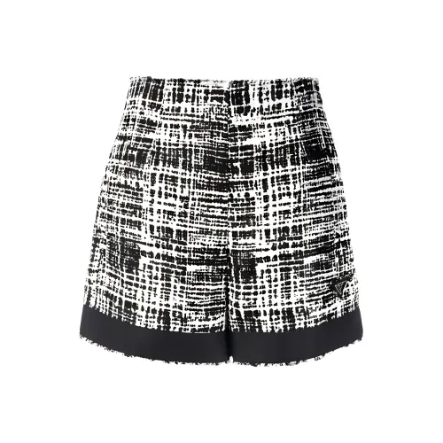 PRADA RE Нейлон SS22 Повседневные шорты Женские Черный