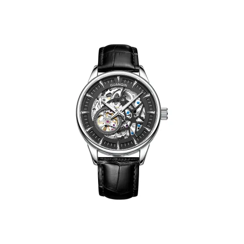 GUANQIN Автоматический Механический Механизм Мужские Часы 41мм*41мм*12мм Черный