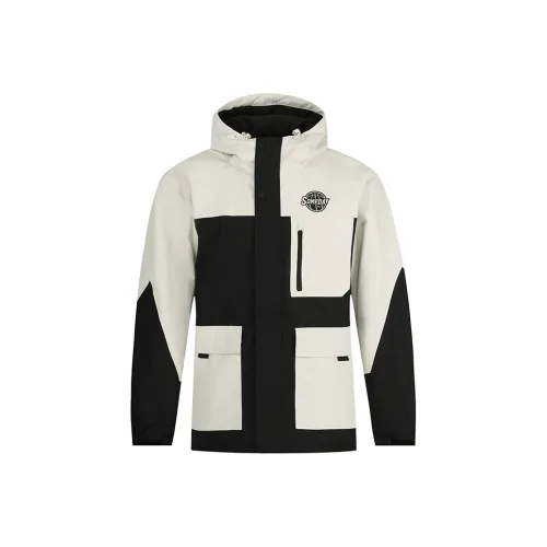 361° Basketball Collection Тренчкот Мужской Супер-Черный Светлый Бежевый Серый