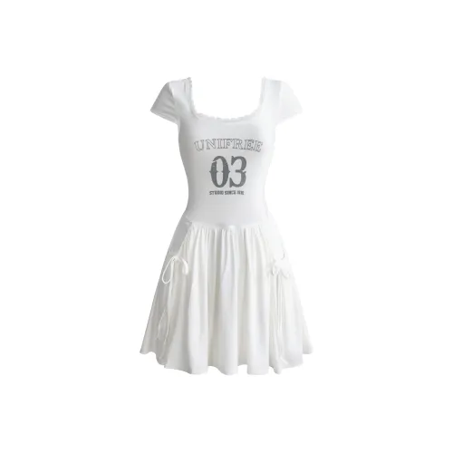 UNIFREE Короткое платье с короткими рукавами женское