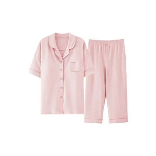 Городская красота Pajama Комплект Свободный крой Мягкая кожа Дружелюбный Универсальный Женский 2 предметный комплект