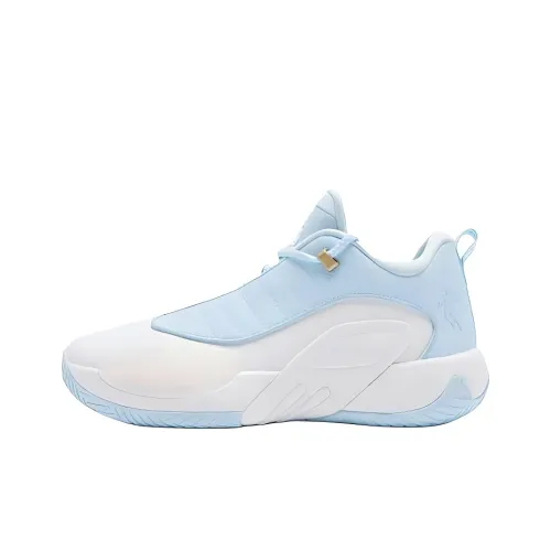 QIAODAN Slip-resistant Abrasion-resistant Super Light Low-Top Basketball Shoes Men's Sky Blue Jordan White QIAODAN Противоскользящий Износостойкий Супер Легкий Низкий Топ Баскетбольные Кроссовки Мужские Небесно-Синий Джордан Белый