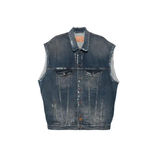 Balenciaga Жилет Свободный крой Мужской Синий