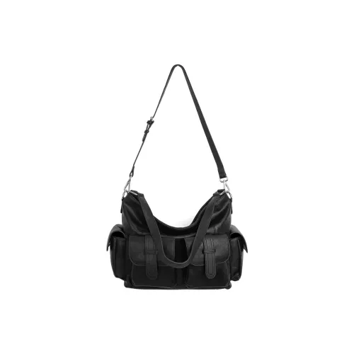VIHUS Microfiber Leather Shoulder Bag Men's Black VIHUS Микрофибра Кожа Плечевая Сумка Мужская Черная