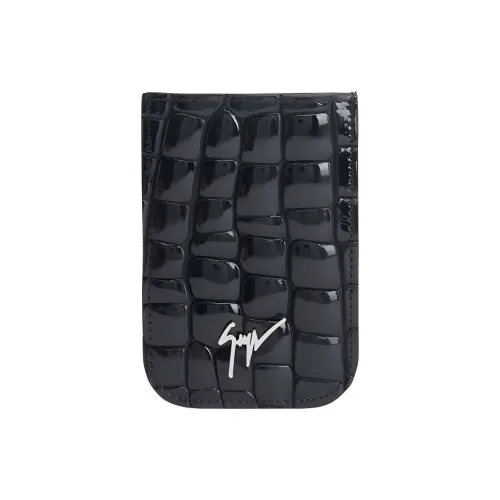 Giuseppe Zanotti GZ Телячья кожа Держатель для карт Мужской Черный