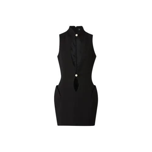 Mugler Без рукавов Платье Женское Черное