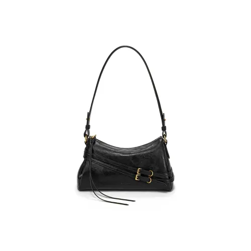 Simedin Коровья кожа с синтетической кожей подмышечная сумка на плечо женская глубокий черный цвет