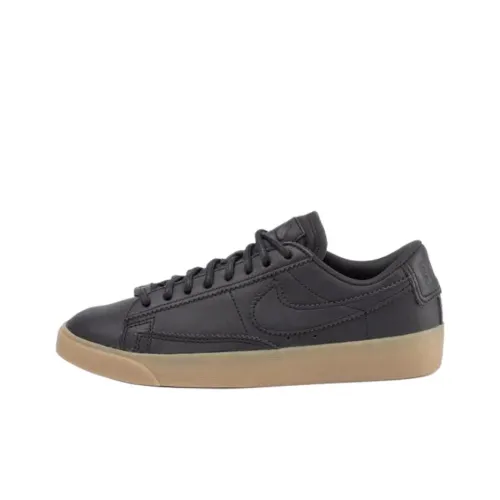 Nike Blazer Slip-resistant Abrasion-resistant Low Top Skateboard Shoes Women's Black Найк Блэйзер Противоскользящие Устойчивые к истиранию Низкие Кроссовки для скейтбординга Женские Черные