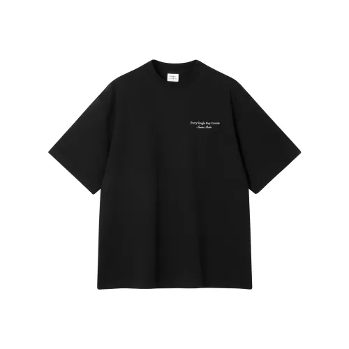 SANBAI STUDIO Американский Черный T Рубашка Для Мужчин Летний Свободный крой Короткий рукав Унисекс