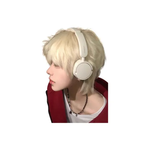 GLUNA Differential Cracked Plate Full Head COVER Парики Белый золотой Короткие волосы