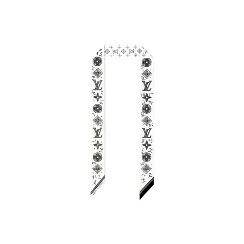 LOUIS VUITTON Шелковые шарфы Женские Белый