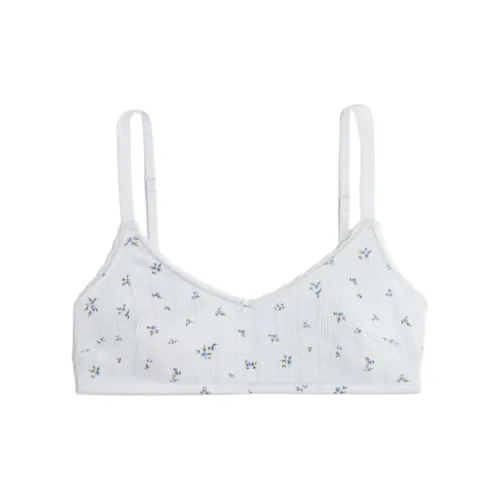 H&M Светло-синий/Цветочный Женские Бюстгальтеры