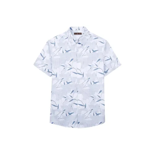 Wit Blue Мужские Рубашки
