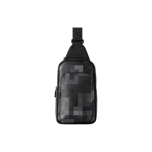 LOUIS VUITTON Canvas Sling Bag Мужской Черный